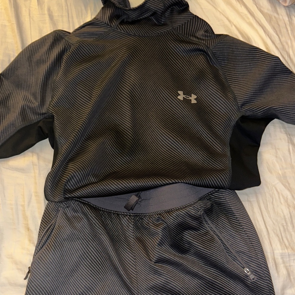 Under Armour Charcoal Striped Hoodie and Joggers